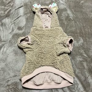 NWOT Holiday Tails My Deerest Friend Brown Reindeer Dog Hoodie Size XXL